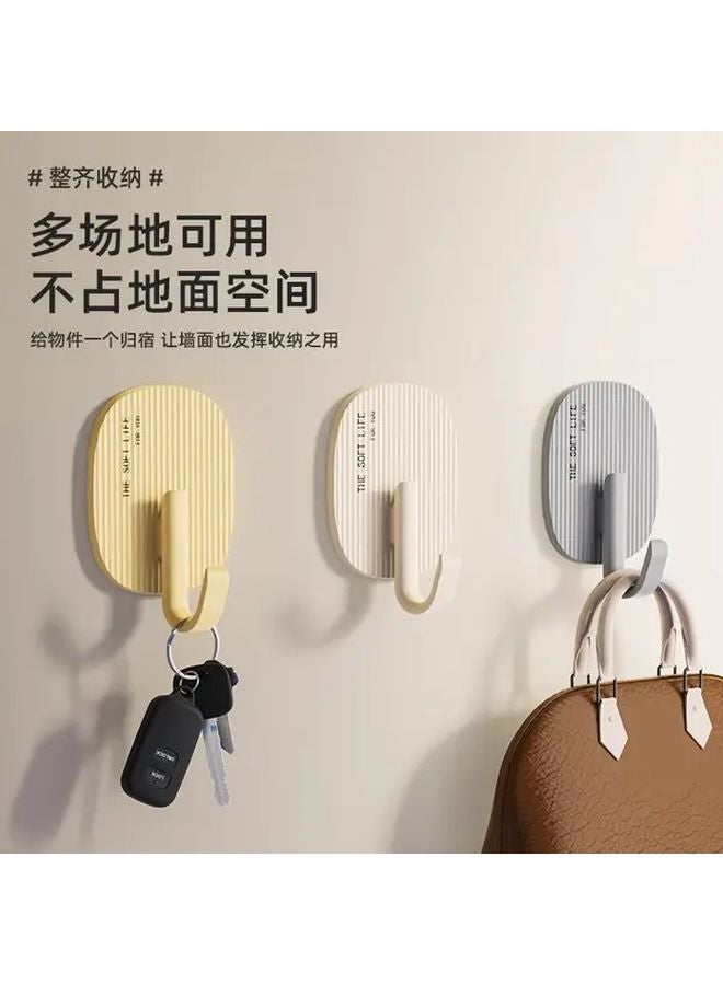 Heavy Duty Self Adhesive Hooks Damage Free Removal Strong Hold For Towels Robes Bags Yellow - Image 2
